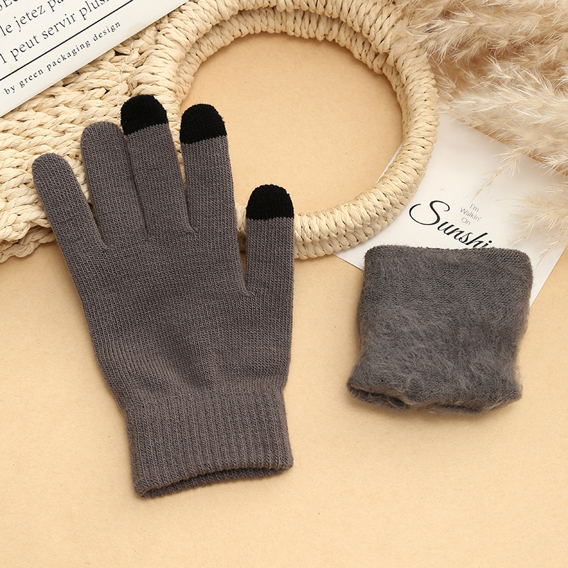 防寒针织毛线手套