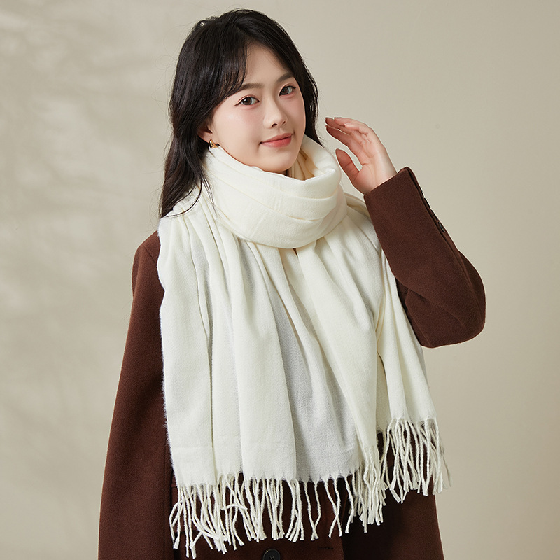 仿羊绒纯色围巾