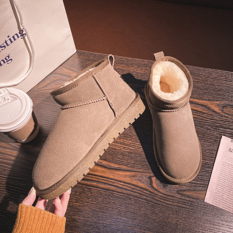 防羊毛加绒加厚雪地鞋